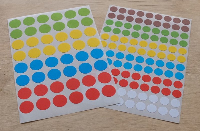 Okrogle samolepilne nalepke